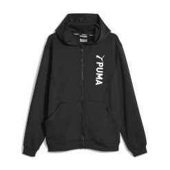 Bluza męska PUMA Fit Double Knit FZ Hoodie. Czarne bluzy męskie Puma, m, bez wzorów, bez kaptura, na fitness i siłownię. Za 279.99 zł.