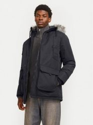 Jack & Jones Parka Construct 12258406 Czarny Regular Fit. Czarne parki męskie Jack & Jones, m, bez wzorów, z syntetyku, bez kołnierzyka, bez kaptura. Za 269.99 zł.