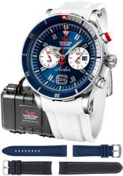 Zegarek męski Vostok Europe 6S21-510A583SW biały. Białe zegarki męskie Vostok Europe, bez wzorów. Za 4,506.93 zł.