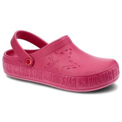 Różowe Klapki Big Star Wodoodporne Buty Damskie. Czerwone klapki damskie BIG STAR, na lato, bez wzorów, eleganckie, bez obcasa, bez zapięcia. Za 69.99 zł.