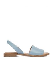Lasocki Sandały CEO-EST-AFIONA-17 Niebieski jasny. Niebieskie sandały damskie Lasocki, bez wzorów, ze skóry, bez obcasa, na płaskiej podeszwie, bez zapięcia. Za 139.99 zł.