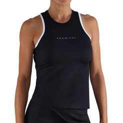 Stock Padel S.L. Endless Essential Czarny T-shirt. Czarne t-shirty damskie 55PROTEC, l, bez wzorów, sportowe, bez kołnierzyka, bez ramiączek. Za 297.99 zł.