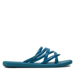 Klapki Ipanema. Niebieskie klapki damskie Ipanema, bez wzorów, bez obcasa, bez zapięcia. Za 129.99 zł.