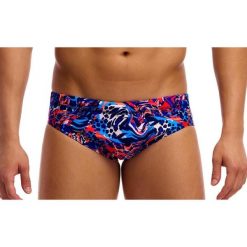 Kąpielówki męskie Funky Trunks Mad Cat - slipy. Niebieskie kąpielówki męskie Funky Trunks, l, bez wzorów. Za 139.00 zł.