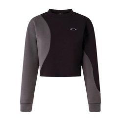Oakley Bluza Pursuit Cruise Crop Foa500625-96I. Czarne bluzy damskie Oakley, bez wzorów, bez ramiączek, bez kaptura. Za 207.99 zł.