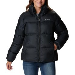 Kurtka sportowa damska Puffect II Full Zip Jacket. Czarne kurtki sportowe damskie Columbia, l, bez wzorów, z poliesteru, bez ramiączek, bez kaptura, trekkingowe. Za 429.99 zł.