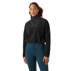 Damska bluza typu crop Helly Hansen Daybreaker Fleece. Czarne bluzy damskie Helly Hansen, xl, bez wzorów, z polaru, casualowe, bez ramiączek, bez kaptura. Za 314.00 zł.