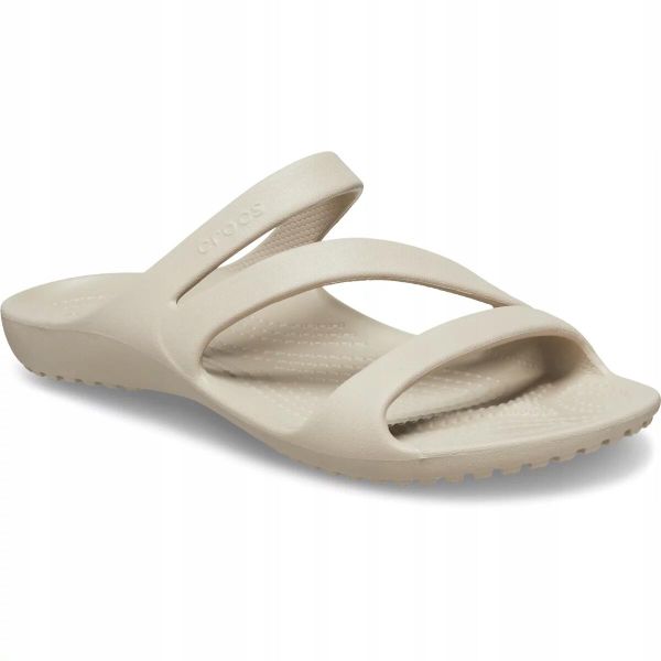 Klapki Dla Dorosłych Crocs Kadee II. Niebieskie klapki damskie Crocs, bez wzorów, z materiału, bez obcasa, bez zapięcia. Za 119.99 zł.