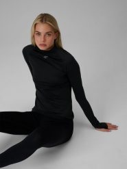 4F Bielizna termiczna ocieplana (góra) damska - czarna XS. Czarna bielizna sportowa damska 4F, l, bez wzorów, z materiału. Za 129.99 zł.