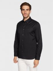 Tommy Hilfiger Koszula Core Flex MW0MW25035 Czarny Regular Fit. Czarne koszule męskie Tommy Hilfiger, m, bez wzorów, z bawełny, bez kołnierzyka, bez ramiączek. Za 269.99 zł.
