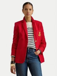 LAUREN RALPH LAUREN Marynarka 200797305030 Czerwony Slim Fit. Czerwone marynarki i żakiety damskie Lauren Ralph Lauren, bez wzorów, z bawełny, bez kołnierzyka, bez ramiączek. Za 1,281.99 zł.