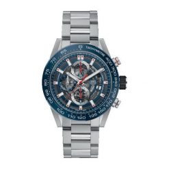 ZEGAREK TAG HEUER CARRERA CAR201T.BA0766. Niebieskie zegarki męskie TAG HEUER, bez wzorów, z gumy, ceramiczne. Za 21,690.00 zł.