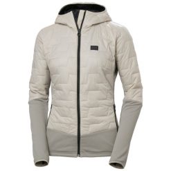 Damska kurtka puchowa Helly Hansen Lifaloft Hybrid Insulator. Szare kurtki sportowe damskie Helly Hansen, na zimę, bez wzorów, z puchu, bez ramiączek, bez kaptura, narciarskie. W wyprzedaży za 650.50 zł.