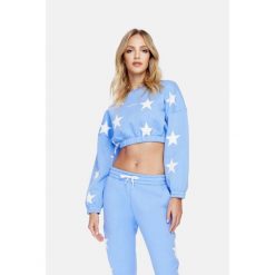 Bluza fitness damska Cardio Bunny Milky way. Niebieskie bluzy damskie Cardio Bunny, m, bez wzorów, sportowe, bez ramiączek, bez kaptura. Za 99.00 zł.