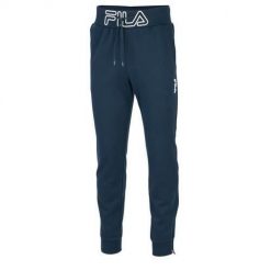 Spodnie treningowe męskie Fila Leo. Niebieskie spodnie materiałowe męskie Fila, m, bez wzorów, z dresówki. Za 322.00 zł.