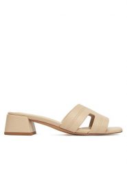 JENNY Klapki R255SS00541 Beżowy. Brązowe klapki damskie Jenny, bez wzorów, z materiału, bez obcasa, bez zapięcia. Za 129.99 zł.