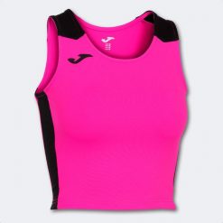 Tank top do biegania damski Joma Record II Crop top. Czarne topy damskie Joma, s, bez wzorów, sportowe, bez kołnierzyka, bez ramiączek. W wyprzedaży za 107.40 zł.