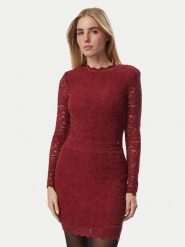 Guess Bluzka W6BP30 K6382 Bordowy Regular Fit. Czerwone bluzki damskie Guess, l, z aplikacjami, bez kołnierzyka, bez ramiączek. Za 344.99 zł.