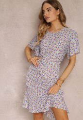 Niebieska Sukienka Midi o Pudełkowym Kroju w Kwiaty Kimbr. Niebieskie sukienki damskie Renee, l, bez wzorów, bez kołnierzyka, bez ramiączek, midi. Za 39.99 zł.