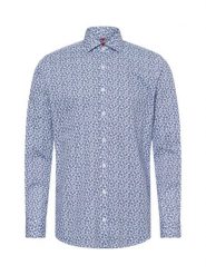 Finshley & Harding koszula biznesowa - Easy Care Mężczyźni Slim Fit Bawełna niebieski|biały, 40. Białe koszule męskie Finshley & Harding, m, bez wzorów, z bawełny, biznesowe, bez kołnierzyka, bez ramiączek. Za 179.95 zł.