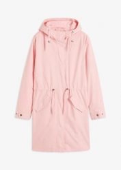 Długa parka z kapturem. Brązowe parki damskie bonprix, bez wzorów, z kapturem. Za 239.99 zł.