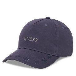 Czapka z daszkiem Guess. Niebieskie czapki damskie Guess, z aplikacjami. Za 119.99 zł.
