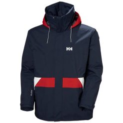Kurtka wodoodporna Helly Hansen Koster. Niebieskie kurtki męskie Helly Hansen, l, bez wzorów, z poliamidu, klasyczne, bez kaptura. Za 959.50 zł.