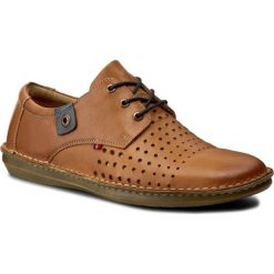 Półbuty LASOCKI FOR MEN MI07-A501-A357-01. Brązowe półbuty męskie Lasocki For Men, bez wzorów, ze skóry, bez obcasa, bez zapięcia. W wyprzedaży za 94.98 zł.