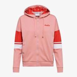 Bluza damska DIADORA L.HD FZ SWEAT LOGO. Czerwone bluzy damskie Diadora, l, bez wzorów, bez ramiączek, bez kaptura. Za 69.99 zł.