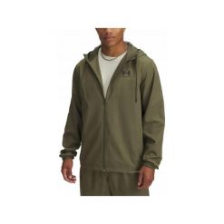 Kurtka Wiatrówka Męska Under Armour Przejściowa WodoodpoRNa. Zielone kurtki męskie Under Armour, m, bez wzorów, bez kaptura, do biegania. W wyprzedaży za 170.32 zł.