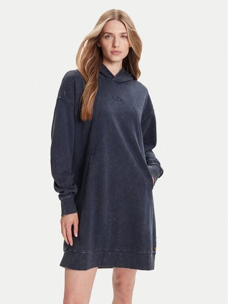 G-Star Raw Sukienka dzianinowa D27165-D969 Niebieski Relaxed Fit. Niebieskie sukienki damskie G-Star Raw, l, bez wzorów, z bawełny, retro, bez kołnierzyka, bez ramiączek. Za 419.99 zł.