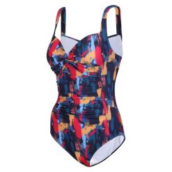 Strój kąpielowy damski Sakari wyszczuplający. Niebieskie stroje kąpielowe damskie Regatta, xs, bez wzorów, z tkaniny. W wyprzedaży za 119.99 zł.