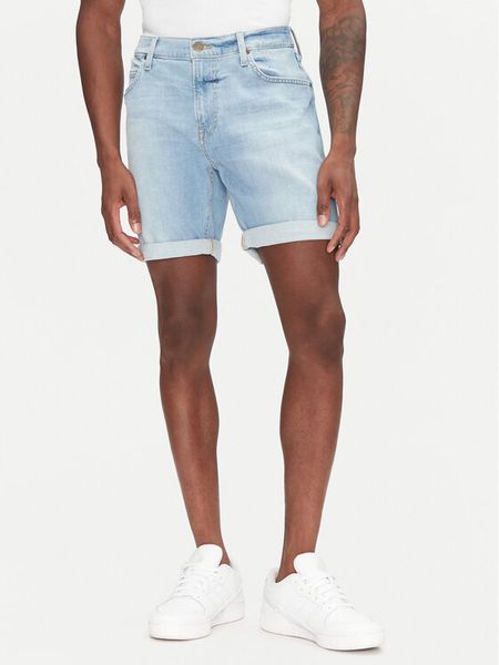 Lee Szorty jeansowe Rider 112363926 Niebieski Slim Fit. Niebieskie szorty męskie Lee, bez wzorów, z bawełny. Za 249.99 zł.
