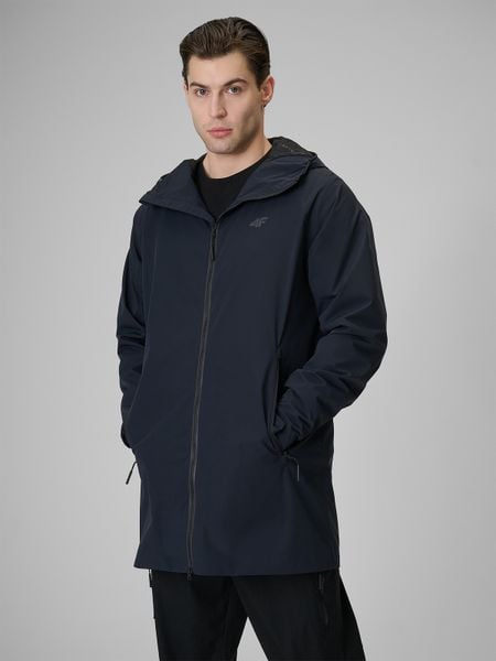 4F Parka przejściowa membrana 8000 męska - czarna 3XL. Czarne parki męskie 4F, l, bez wzorów, bez kołnierzyka, bez kaptura. W wyprzedaży za 219.99 zł.