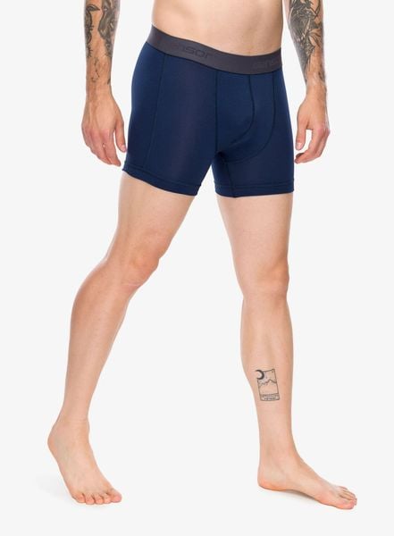 Bokserki termoaktywne Sensor Coolmax Tech Boxers. Niebieskie bokserki męskie Sensor, bez wzorów, z jedwabiu. Za 120.99 zł.