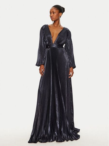 Babylon Sukienka wieczorowa S00813 Granatowy Regular Fit. Niebieskie sukienki damskie Babylon, s, bez wzorów, z syntetyku, wizytowe, bez kołnierzyka, bez ramiączek. Za 1,999.00 zł.