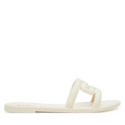 Klapki Melissa. Białe klapki damskie Melissa, bez wzorów, bez obcasa, bez zapięcia. Za 229.99 zł.