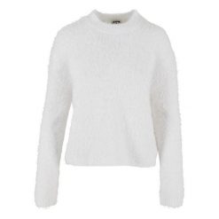 Damski Sweter Ze Sztucznymi Piórami. Białe swetry nierozpinane damskie Urban Classics, xl, bez wzorów, bez kołnierzyka, bez ramiączek. Za 186.99 zł.