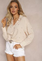 Biały Komplet Oversize z Koszulą i Spodniami Ulonelia. Białe koszule damskie Renee, l, bez wzorów, eleganckie, bez kołnierzyka, bez ramiączek. W wyprzedaży za 95.99 zł.