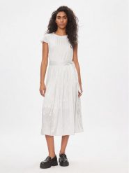 DKNY Sukienka codzienna DD3JA341 Biały Regular Fit. Białe sukienki damskie DKNY, na co dzień, bez wzorów, z syntetyku, bez kołnierzyka, bez ramiączek, proste. Za 399.99 zł.
