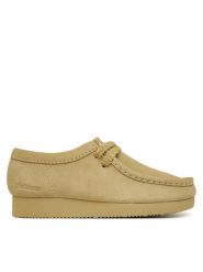 Clarks Półbuty Wallabee Lite. 26328082 Beżowy. Brązowe półbuty damskie Clarks, bez wzorów, ze skóry, bez obcasa, na płaskiej podeszwie, bez zapięcia. Za 429.99 zł.