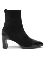 Hispanitas Botki Soho-I24 HI243645 Czarny. Czarne botki damskie Hispanitas, bez wzorów, z materiału, bez obcasa, na słupku, bez zapięcia. Za 789.99 zł.