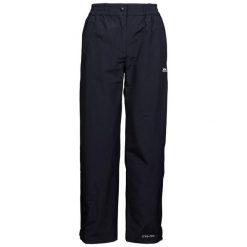 Damskie Spodnie Wodoodporne Tilbury TP75. Czarne spodnie sportowe damskie Trespass, bez wzorów, sportowe, trekkingowe. Za 255.99 zł.
