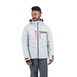 Kurtka narciarska Rossignol męska Hero Blackside puffy JKT szara. Szare kurtki sportowe męskie Rossignol, m, bez wzorów, bez kaptura, narciarskie. W wyprzedaży za 2,229.00 zł.