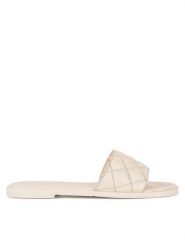 Badura Klapki HAPPY-08W3-086 Écru. Klapki damskie Badura, bez wzorów, ze skóry, bez obcasa, bez zapięcia. Za 179.99 zł.