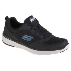 Buty do chodzenia męskie Skechers Mens Flex Advantage 30. Czarne buty sportowe męskie Skechers, bez wzorów, z materiału, bez zapięcia, trekkingowe. W wyprzedaży za 199.00 zł.