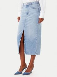 Guess Spódnica jeansowa W5YD1L D5QQ0 Niebieski Regular Fit. Niebieskie spódnice damskie Guess, l, z aplikacjami, z bawełny. Za 304.00 zł.