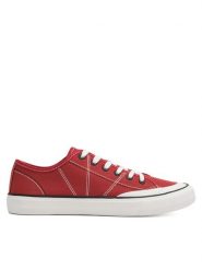 Lanetti Trampki S23V013A-1 Czerwony. Czerwone trampki męskie Lanetti, bez wzorów, z materiału, bez zapięcia. Za 64.99 zł.