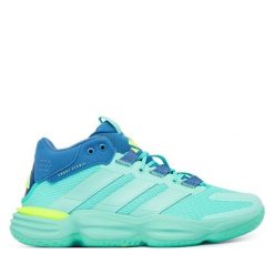 Buty halowe adidas. Niebieskie obuwie sportowe damskie Adidas, bez wzorów, bez zapięcia. Za 479.99 zł.