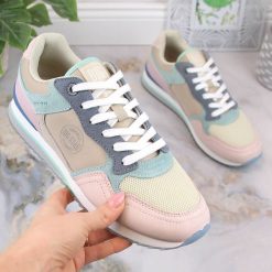 Skórzane buty sportowe sneakersy damskie multikolor Big Star LL274347. Obuwie sportowe damskie BIG STAR, bez wzorów, ze skóry ekologicznej, bez zapięcia. Za 319.99 zł.
